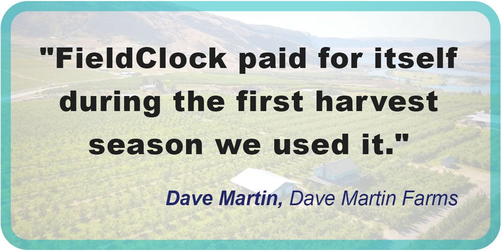 Client Testimonial - FieldClock paid for itself during the first harvest we used it.