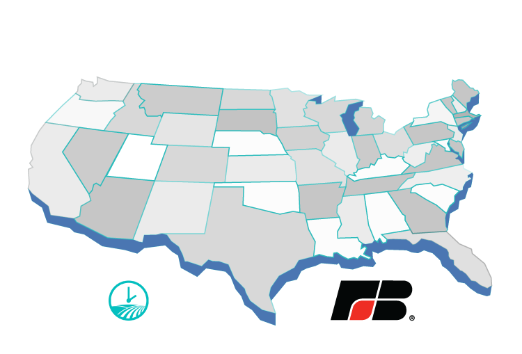 FieldClock Farm Bureau map of the United State